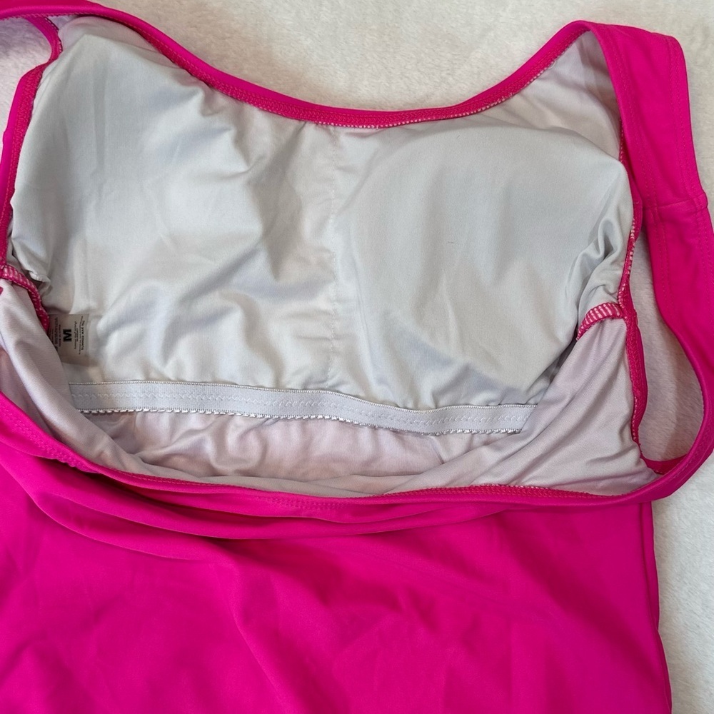 Summer Mae Hot Pink One-Piece Swimsuit Ocean View Size M Barbiecore Vibes - Picture 10 of 12